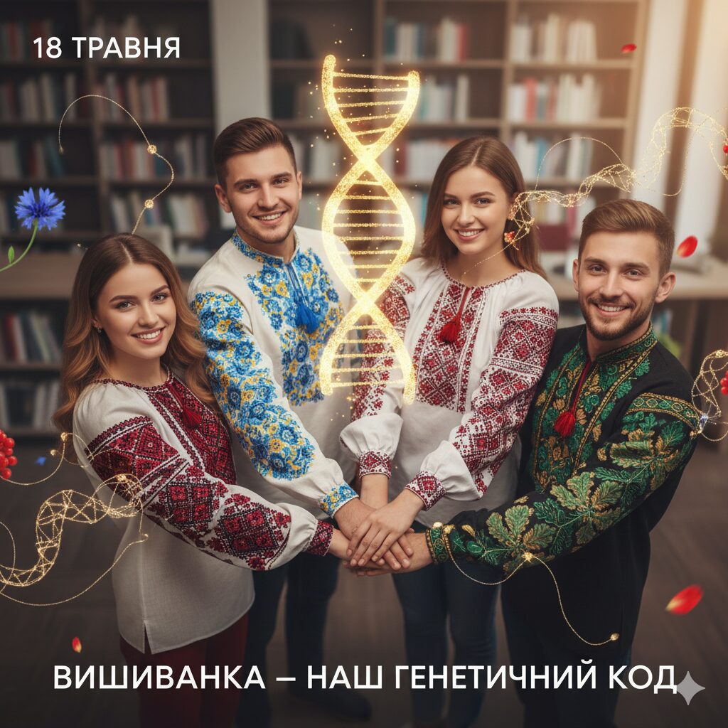 Вишиванка – наш генетичний код: свято єдності в ХММУ 2 Gemini Generated Image v8do3cv8do3cv8do
