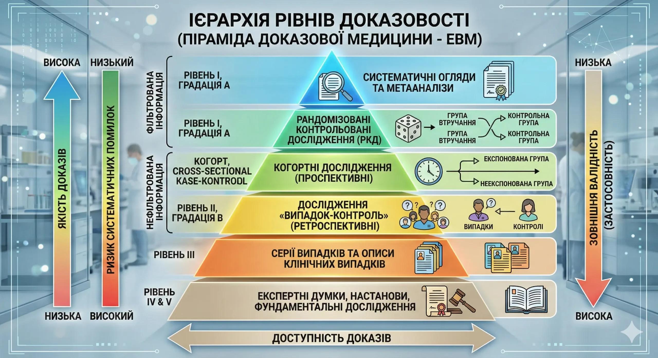 Піраміда доказової медицини (EBM)